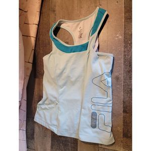 Women's Fila teal blue M tank top activewear‎